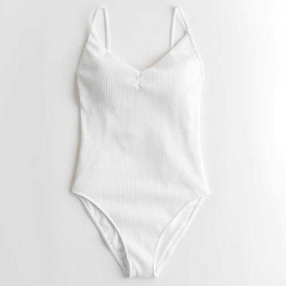 (NWT) Hollister Ribbed Lace-Up One-Piece Swimsuit